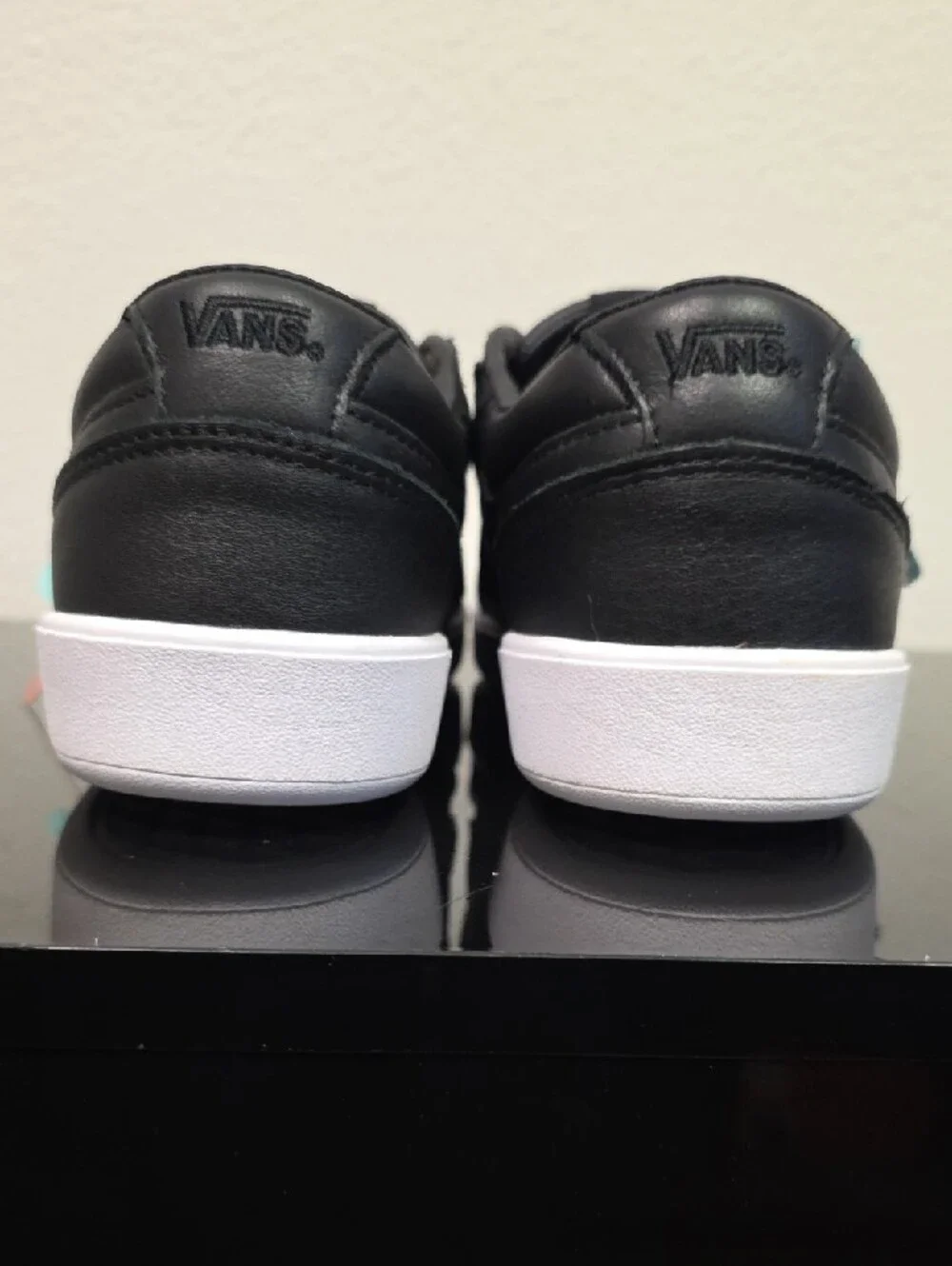 Vans Lowland CC Black Leather Comfy Cush Men 8.5 Women 10 New